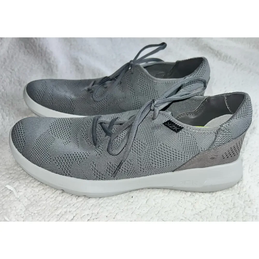 Kizik Madrid Eco-Knit Shoes Gray Hands Free Lightweight Sneakers - sz 10.5M - T7